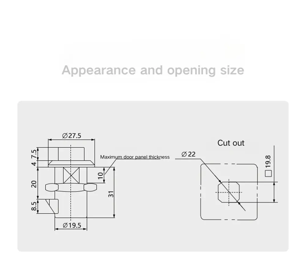 Vending Machines Zinc Alloy Cylinder Lock